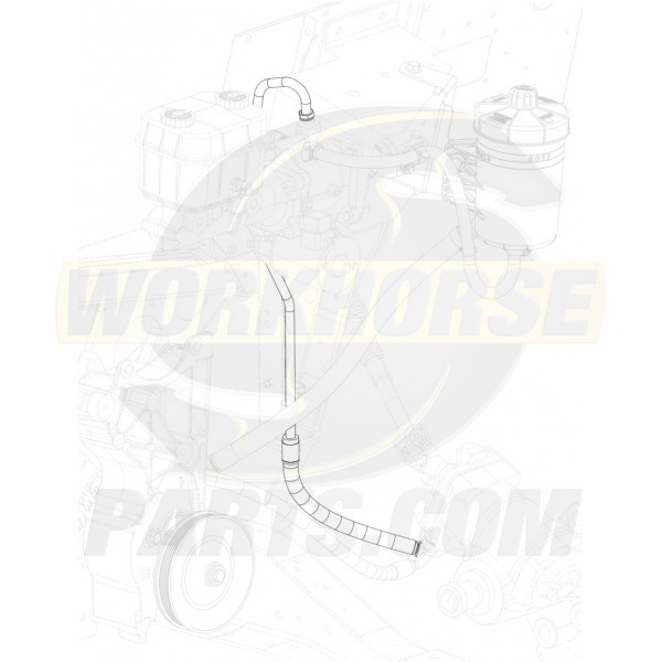 W0012395  -  Hose Asm - Power Steering Booster Inlet (Booster to Gear)
